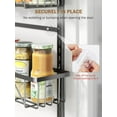 thumbnail image 3 of Adjustable Over the Door Pantry Organizer, 9-Tier Metal Pantry Organization and Storage for Kitchen, Hanging Spice Rack Seasoning Shelves, Cabinet Door Organizer for Easy Install, 16" Black, 3 of 9