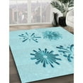 thumbnail image 3 of Ahgly Company Tapis d'Intérieur Lavables en Machine, Ronds Électriques Bleus de Transition, Ronds de 3', 3 of 7