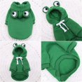 thumbnail image 3 of Pet Drawstring Hoodie Sweatshirt Dog Cosplay Winter Warm Clothing (Frog, XL), 3 of 5