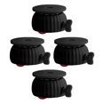 thumbnail image 4 of LOVIVER 4Pcs Roue Pivotante Ronde Roulette 360 Degrés de Rotation Facilement Installer avec Frein Roue Rouge Noir, 4 of 8