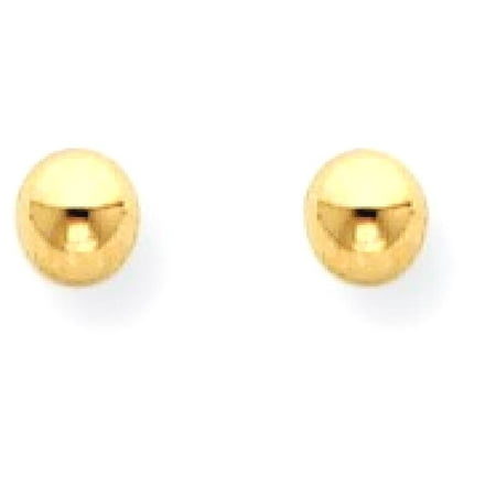 14kt Yellow Gold 4mm Ball/long Post Stud Ball Button Earrings Tool Ear Piercing Supply Fine Jewelry Ideal Gifts For Women Gift Set From