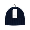 thumbnail image 3 of Time and Tru Women's Ribbed Beanie, Dark Navy, 3 of 3