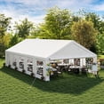 thumbnail image 6 of Dextrus 20x30FT Heavy Duty Party PVC White Tent Wedding Event Shelters Upgraded Galvanized Ripple Canopy with Large Roof Removable Sidewalls & 4 Storage Bags 600D Oxford Commercial, 6 of 10