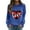 Blue, variant on Baqcunre Crewneck Sweatshirts Women's Sweatshirt Crew Neck Plaid Heart Print Long Sleeve Casual Sweat Tops(Black S-XXL),Womens Sweatshirt Womens Tops Valentine'S Day Shirts For Women