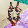 thumbnail image 6 of 4th of July Swimsuit for Child Girls Size 7-8 One Piece Swimsuit Summer Patriotic American Flag Stars Striped Swimsuits Swim Sleeveless Beach Vacation Freedom Cute Deep Red 1-2 Years, 6 of 6