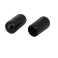 thumbnail image 3 of Unique Bargains 6.5mm Inner Dia Rubber Hose End Cap Screw Thread Protector Cover Black 100pcs, 3 of 3