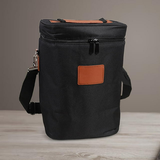 Colaxi Red Ratafia Insulation Bag Backpack Cooling Bag Store 4 Bottles Ratafia Versatile Picnic Bag Cooling Bag Insulated Cooling Bag Bag for Beach Trips Black
