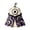 Purple, Black, Off-White, variant on Wooden Halloween Tabletop Ornament, Retro Halloween Decor, Gothic Halloween Decor, Spooky Halloween Decorations, 6X6 Inch Double-Sided Printed Skeleton Bat with Candy Corn Pendant