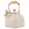 thumbnail image 2 of SHISUYAN 1Pc Boiling Tea Kettle 2.5L Antique Stainless Steel Flat Bottom (Beige), 2 of 6