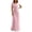 Pink, variant on EliteGoogv Womens Evening Dresses Cowl Neck Short Sleeve Maxi Dresses For Women Ruched Bodycon Fit Summer Dresses Party Wedding Guest Dresses Navy