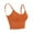 Orange, variant on Gustave 6 Pack Women Cami Bras Seamless Padded Yoga Bralettes Wirefree Workout Sports Bra Comfort Camisole Spaghetti Strap Crop Tops "Black/Gray/Green/Orange/Yellow/White"