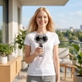 thumbnail image 4 of Portable Personal Fan Rechargeable | Handheld Portable Cooling Fan for Travel, Personal Use, Gray Portable Rechargeable Fan, 7 Inches, 4 of 9