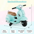 thumbnail image 3 of Gymax Kids Ride on Motorcycle w/ Training Wheels Headlight Horn 6V Battery Green, 3 of 10