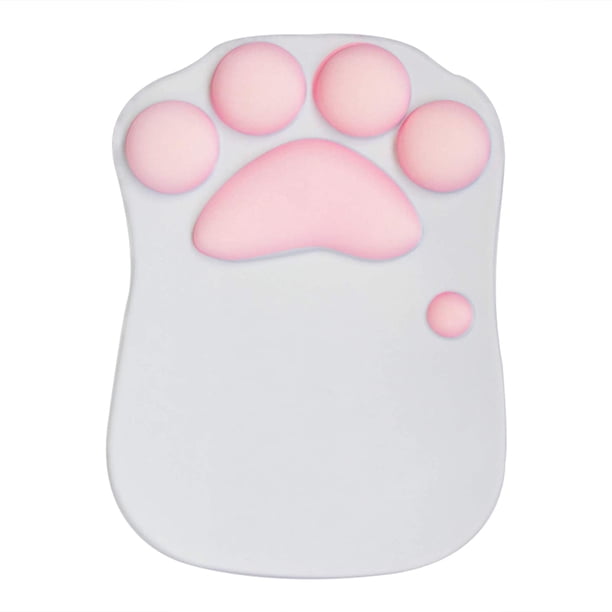 Alfombrilla ergonómica para mouse para juegos con soporte para muñeca, gel de silicona suave antideslizante Reposamuñecas para mouse de oficina Cojín para muñeca de gato de dibujos animados cómodo par Namotu LKX-1310-2