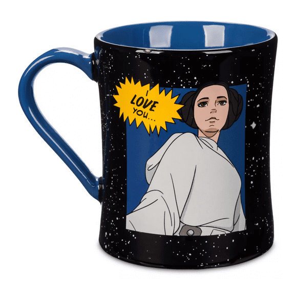Disney Parks Star Wars Princess Leia I Love You Ceramic Coffee Mug New