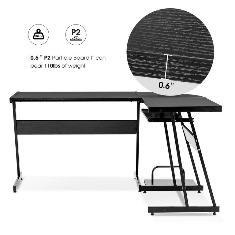 Ivinta reversible 2024 black gaming desk