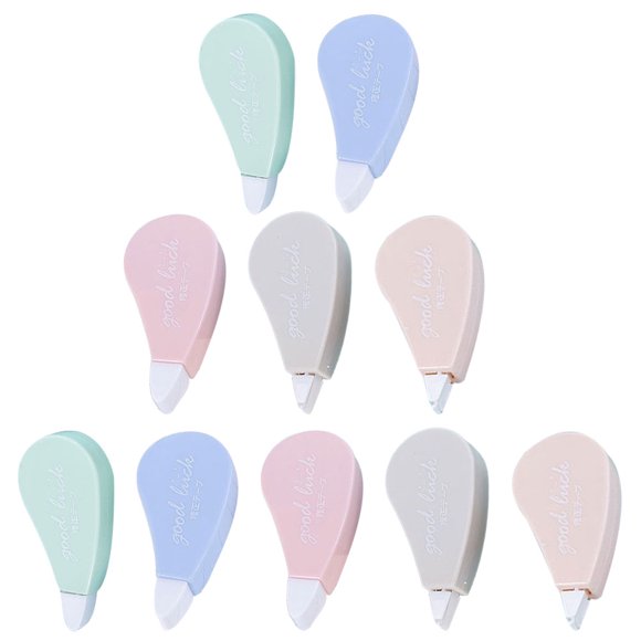 OULII 10Pcs Correction Tape for Students Assorted Color Instant Correction No Drying Time Office