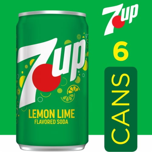 7UP Lemon Lime Caffeine-Free Soda Mini Cans 6 pk / 7.5 fl oz - Pack of 2