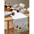 thumbnail image 6 of Spring Floral Table Runner Cotton Linen 36 Inch Holiday Dresser Scarves, Summer Pastoral Botanical Tablerunner for Kitchen Coffee Dining Bedroom Home Living Room Dinner Scarf Décor 13''x36'', 6 of 9