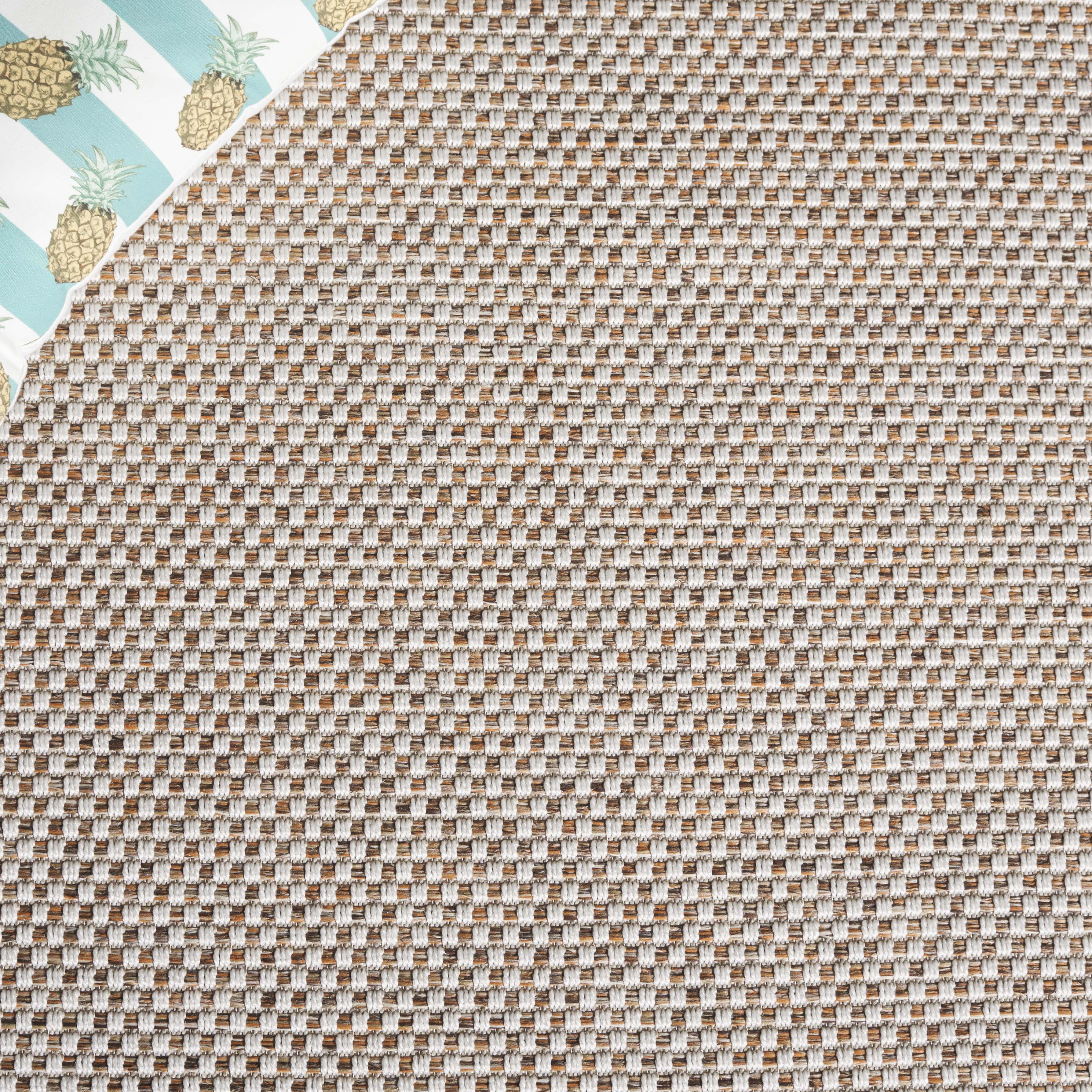 SAFAVIEH Sisal All-Weather Dixie Bordered Indoor/Outdoor Area Rug, Ivory/Orange Beige, 5'3" x 7'6"