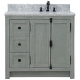 thumbnail image 5 of Plantation Solid Wood Vanity with Right Oval Sink in White/Gray Ash, 5 of 11