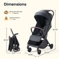 thumbnail image 6 of HARPPA Lightweight Baby Stroller for Toddlers, One-Hand Fold & Self-Standing, 15.4 lbs, Black, 6 of 10