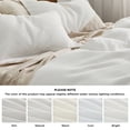 thumbnail image 3 of U by Bedsure Cotton Duvet Cover King - 100% Cotton Waffle Weave Coconut White Duvet Cover , Soft and Breathable Duvet Cover Set for All Season (King, 104"x90"), 3 of 6
