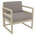 thumbnail image 5 of Compamia Mykonos Club 3 Piece Patio Set Taupe frame and cushion, 5 of 5