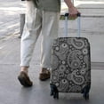 thumbnail image 3 of Black Paisley Pattern Luggage Cover Fashion Suitcase Cover Baggage Covers Fit 25-28 Inch Luggage (Go Travel), 3 of 5