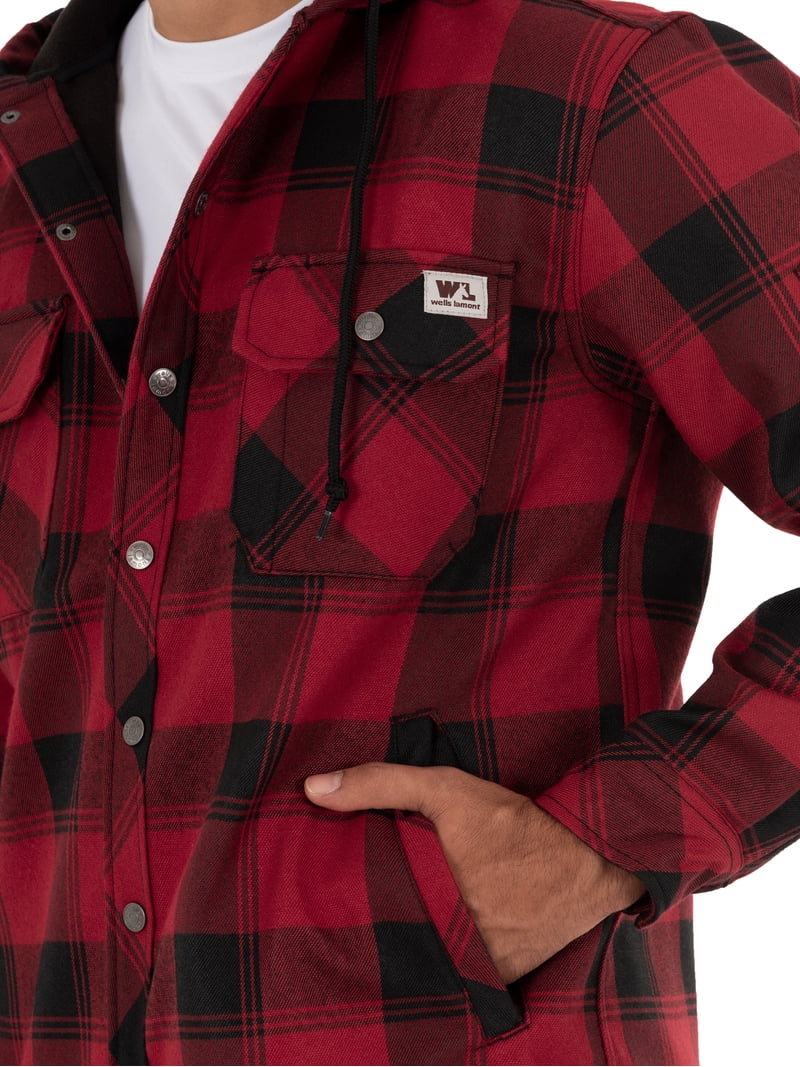 Free Shipping! Wells Lamont Men's Flannel Fleece Lined Shirt