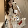 thumbnail image 3 of Sanrio Hello Kitty Y2k Girl Clothes Korean Style Top Fashion Clothes Summer Sweet Cotton Printed Short Sleeved Playful T-shirt, 3 of 18