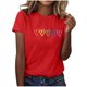 thumbnail image 1 of Blusas de Manga Corta para las Mujeres Divertida Impresión Cuello Redondo Camiseta Vintage, Blusas de Primavera para las Mujeres, 1 of 6