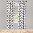 thumbnail image 3 of Nursery Curtains 2 Panels Set, Animals in Costumes Businessman and Thief Doodle Style Portraits, Window Drapes for Living Room Bedroom, 56"W X 95"L, Multicolor, by Ambesonne, 3 of 5