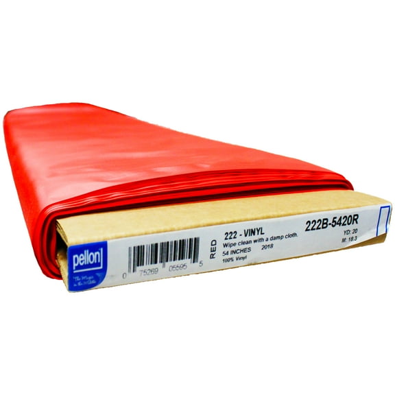 Pellon Vinyl Fabric. Red. 54" x 20 Yards by the Bolt. 1 Pack