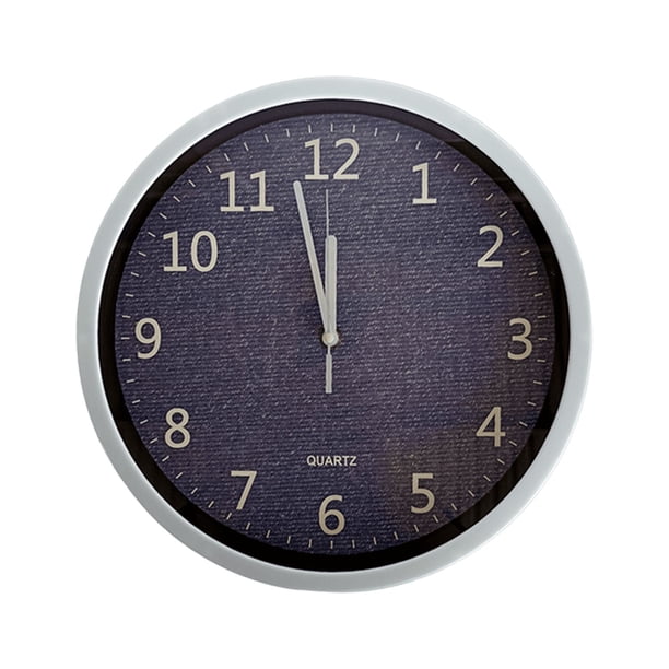 Reloj Análogo de Pared Plástico Diseño Tela azul