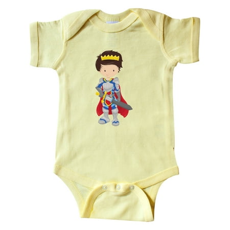 

Inktastic Boy Prince Knight In Shining Armor Brown Hair Gift Baby Boy Bodysuit
