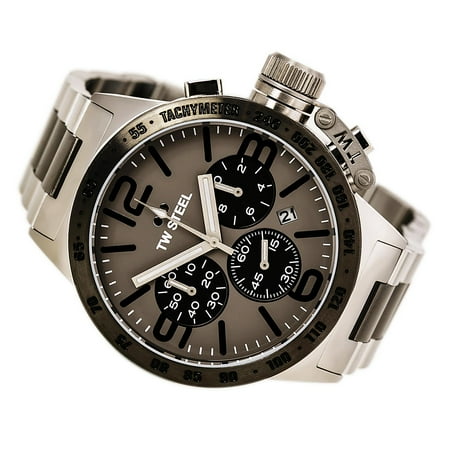 TW Steel CB203 Men's Canteen Bracelet Grey Titanium Dial Two Tone Titanium Steel Chrono Watch