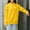 Yellow, variant on Fznquz Fall Blouses for Women 2025 Sweatshirt Plain Trendy Hoodies Winter Long Sleeve Purple Crew Neck Womens Fashion