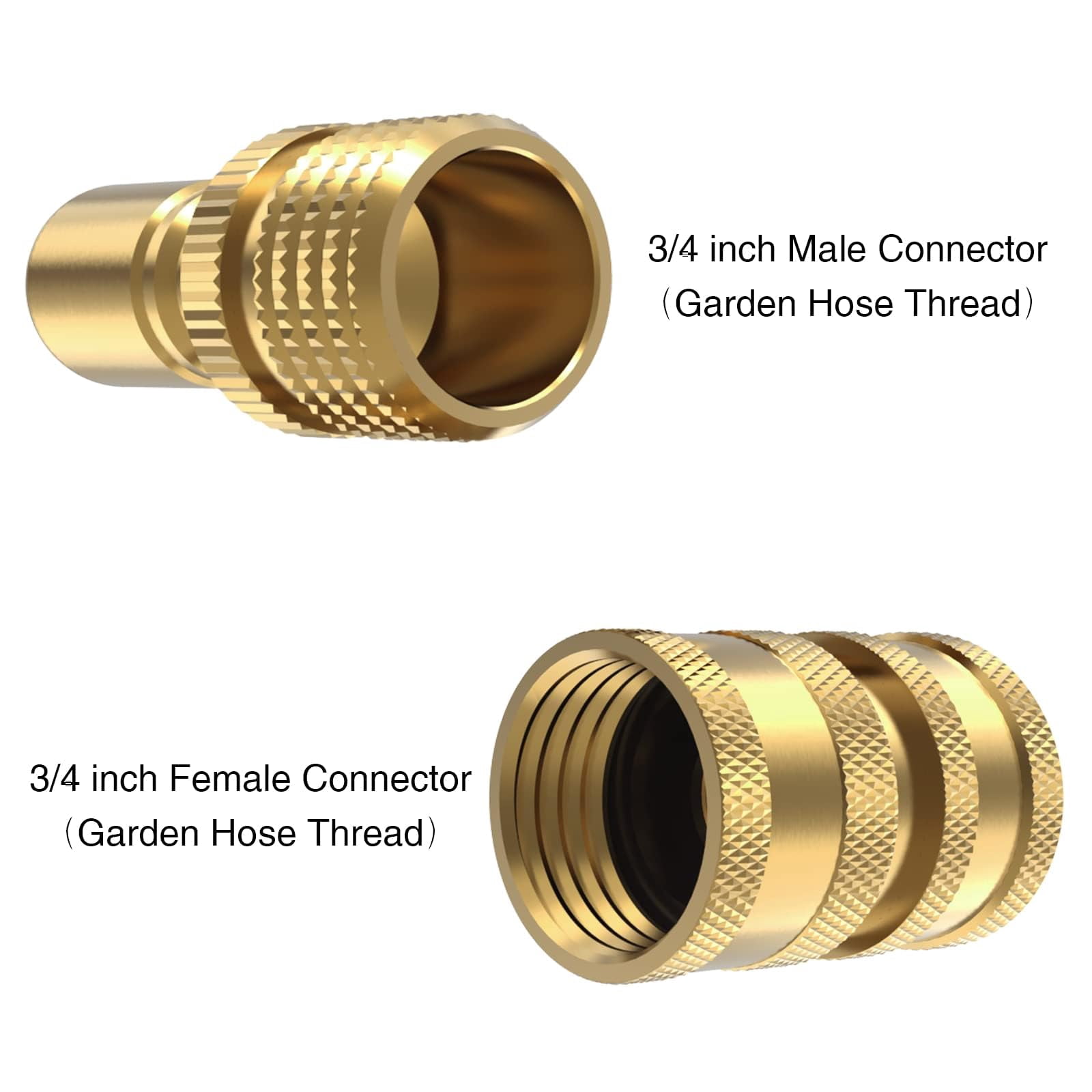 6 Sets Brass Quick Connect Hose Fittings  3/4 Inch Garden Water Connectors