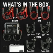 NOCO GENIUS2X2: 2-Bank 4A (2A/Bank) 6V/12V Smart Battery Charger, Maintainer and Desulfator