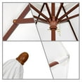 thumbnail image 2 of California Umbrella  9' Round Marenti Wood Frame Patio Umbrella with Pacifica Fabric, Base Not Included Taupe, 2 of 3