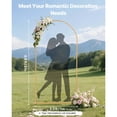 thumbnail image 2 of KFFKFF Arch Backdrop Stand, 6.6 x 3.3 ft, Stable Structure, Easy Assembly, 1 Set Gold Metal Arch Backdrop Stand, 2 of 9