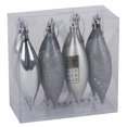 thumbnail image 4 of Vickerman 569337-5.5" Limestone 4 Assorted Finish Drop Christmas Tree Ornament (8 pack) (N500125), 4 of 4