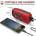 thumbnail image 2 of Wind Up Radio, Emergency Radio Solar Portable 2000mah Powerflashlight, 2 of 5