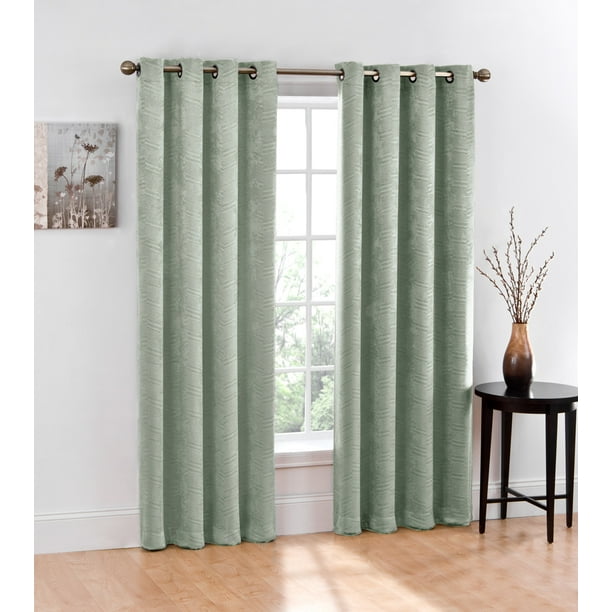 2 Pack Regal Home Chevron Energy Saving Thermal Blackout Curtains Restoration Green Aqua Com Chevron Energy Saving, Aqua And Gray Chevron Curtains