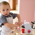 thumbnail image 4 of Big Save,HWRETIE Simulation Kitchen Toy Clearance,Children Kitchen Wooden Playset Toys,Kitchen Utensils Set Wooden Coffee Machine, 4 of 9