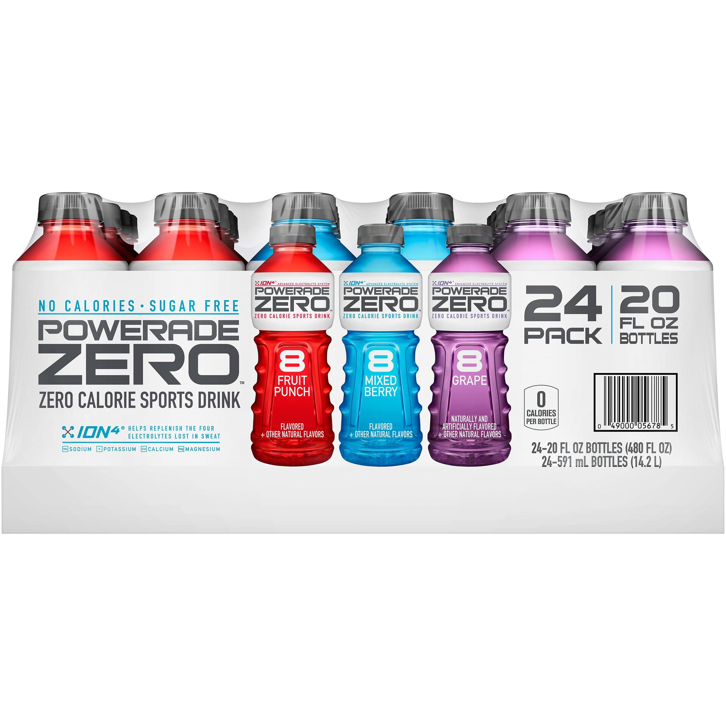 Powerade Zero Sports Drink, Variety Pack, 20 fl oz, 24 Bottles - Walmart.com