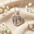 thumbnail image 6 of Heshpaws Heart Tree of Life Necklace Custom Initial Letter Pendant Jewelry for Women, Gift for Mom Daughter Wife, 6 of 6