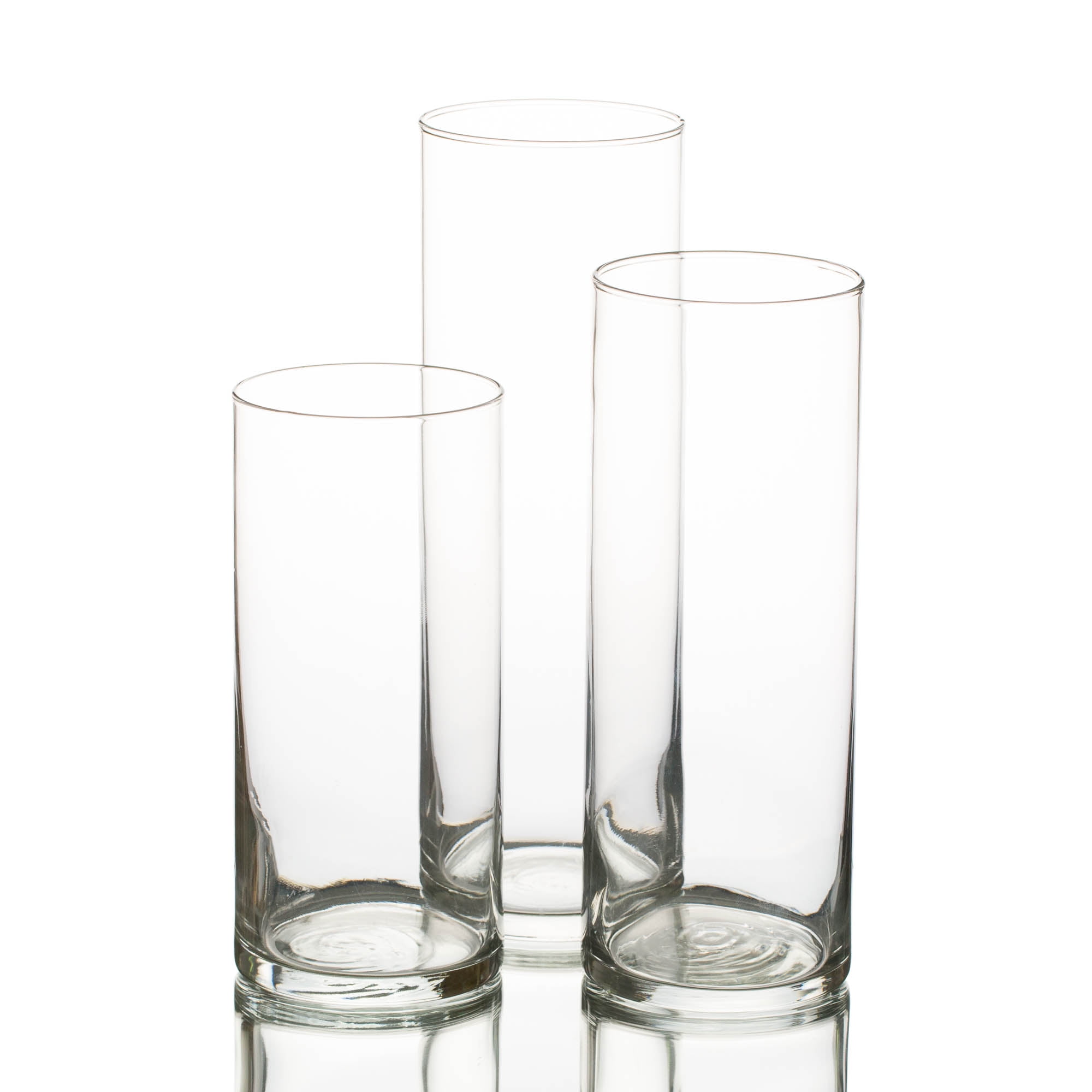 3 Size Clear Round Plastic Acrylic Cylinder Vase Wedding Table Flower Stander D 