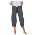 thumbnail image 1 of B91xZ Wide Leg Pants for Women Work Business Casual High Waisted Dress Pants Flowy Trousers,Gray S, 1 of 5